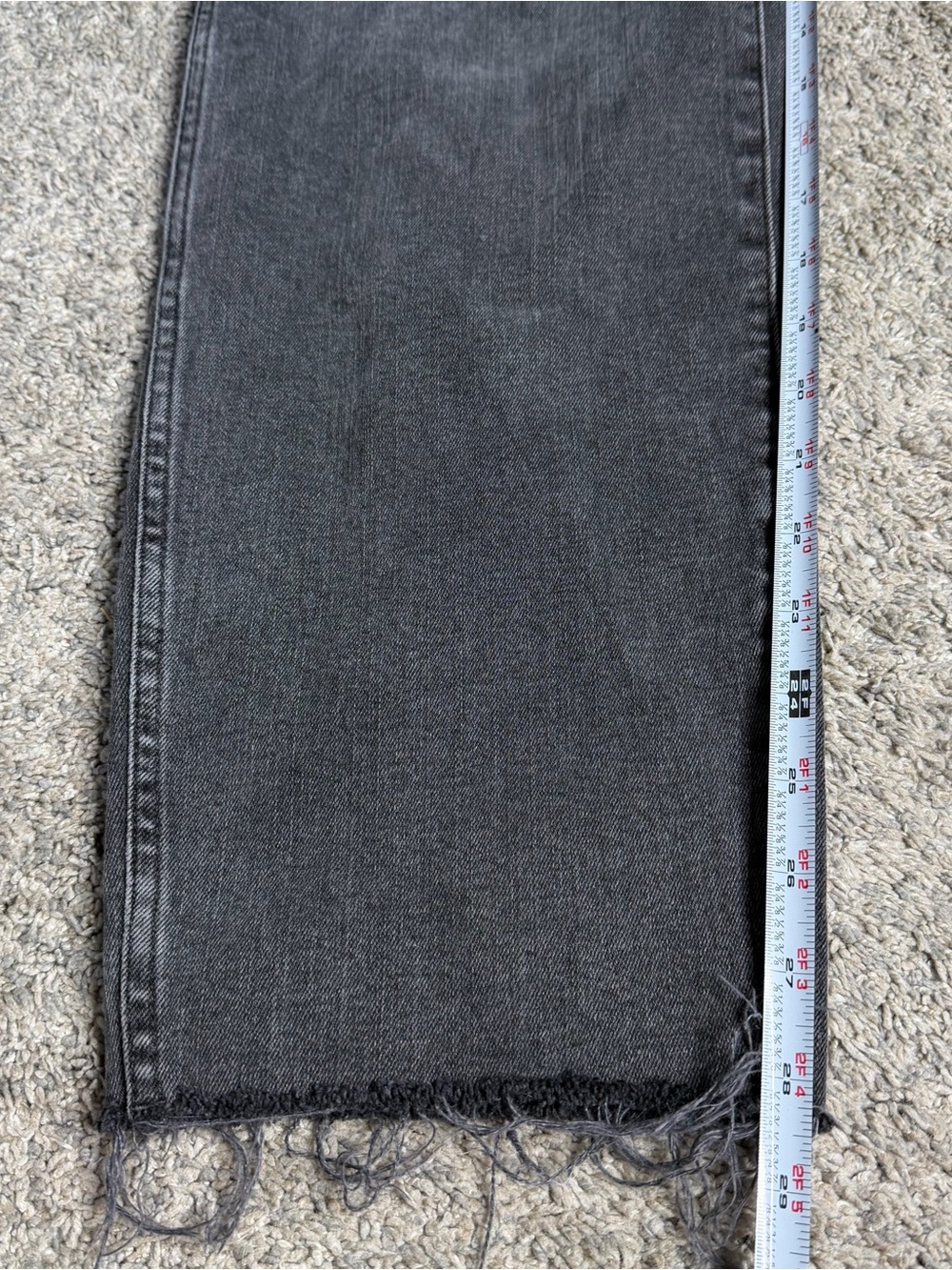 Madewell Plus Mid-Rise Stovepipe Jeans 18 W black Armand Wash Raw-Hem Edition - Picture 15 of 15